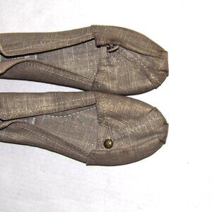 Mad Love Women's Sparkle Tan Canvas Slip On Shoes Size 8